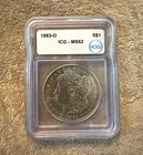 1883-O Morgan Silver Dollar $1 ICG MS62 Slabbed New Orleans Business Strike