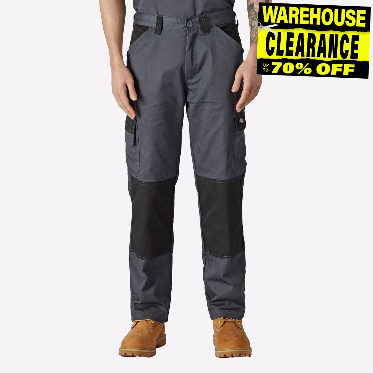 Pantalon Chino Dickies Gris – Taille 34x32, Neuf Sans étiquettes, Coupe Régulière