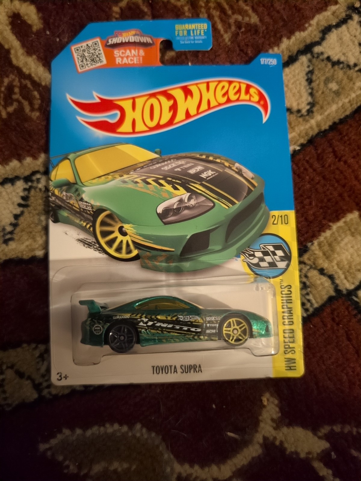 Hot Wheels Toyota Supra HW Speed Graphics™️ New on Card 177/250, 2/10