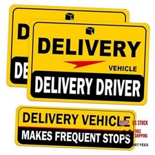 Delivery Driver Car Magnet, Delivery Yellow / Black Stronger magnetic 