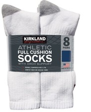 kirkland signature men's athletic sock 8-pair New