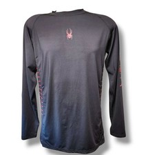 Spyder Men  s Rash Guard Swim Shirt Black UPF 30 Quick Dry Size Large