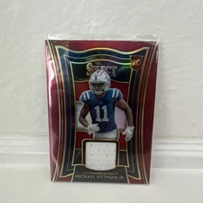 Michael Pittman Jr. RC Red Prizm Jersey Patch 2020 Panini Select Colts RS-MPI