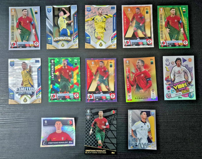 Cristiano Ronaldo Konvolut Fußballkarten & Aufkleber x13 - verschiedene Sets