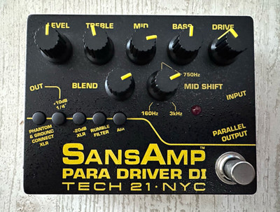 Tech 21 SansAmp Para Driver DI Analog Preamp Overdrive Verzerrer DI-Pedal