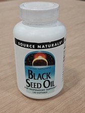Source Naturals Black Seed Oil for Respritory Support 120 Softgels Exp 07/2028