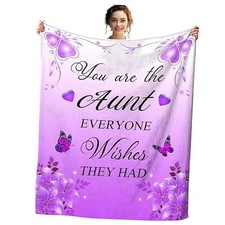 Gifts for Aunt Blanket Throw Auntie Birthday Gifts Ideas for 60"x50" Color4