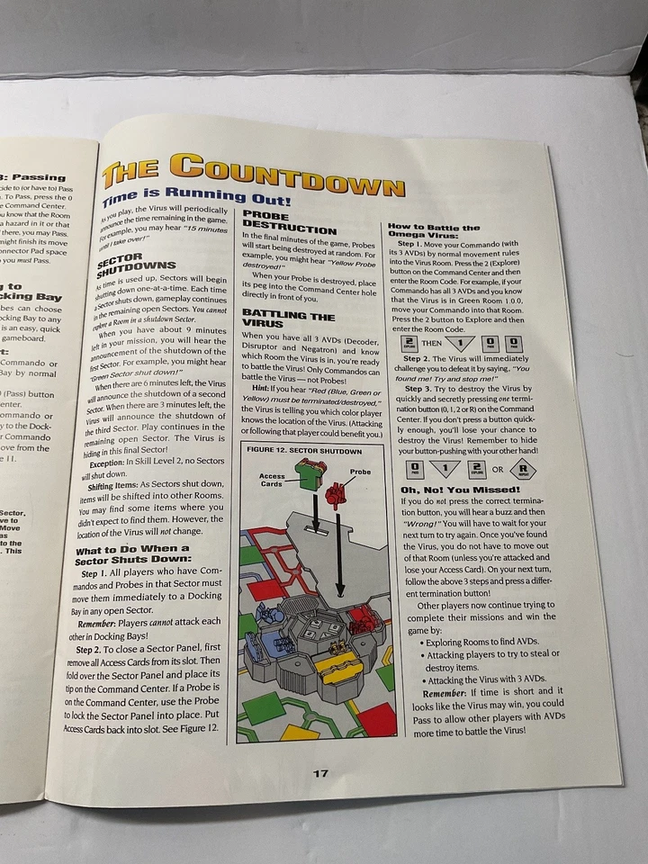 The Omega Virus Rulebook Juego de Mesa De Colección Ciencia Fi Obra de Arte Retro 1992 Foto 4 de 4