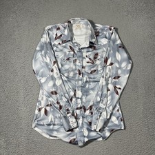 Vtg 1970s H Bar C 15.5-36 Multicolor Pearl Snap Western Disco Stretch Shirt