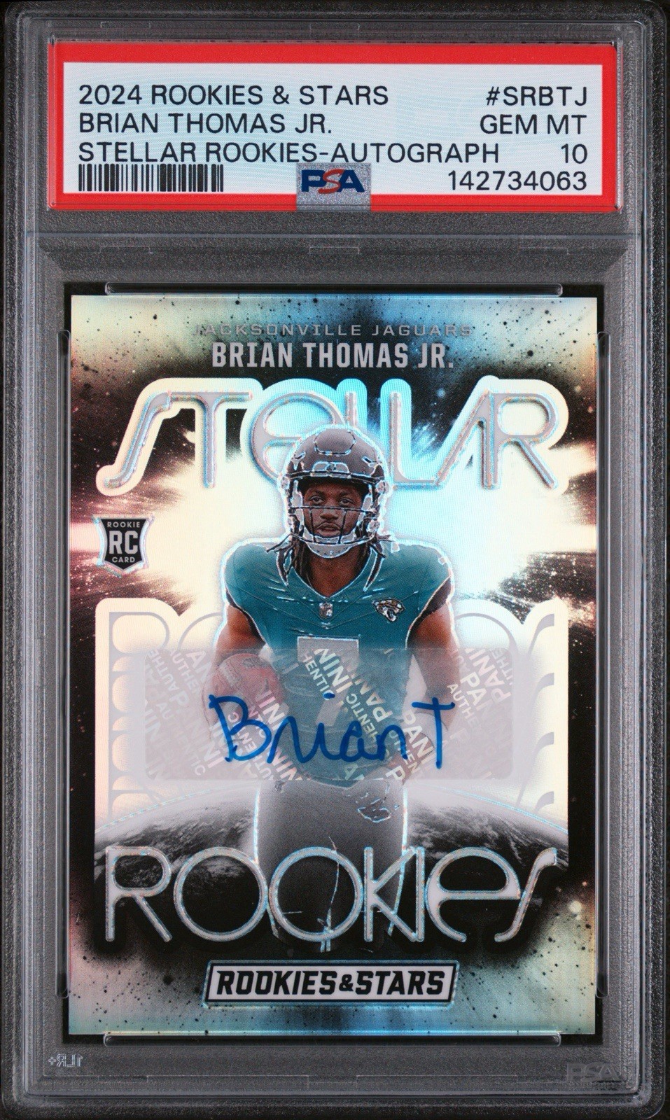 Brian Thomas Panini Rookies & Stars Stellar Rookies #SRBTJ Autograph