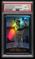 2001 Bowman Chrome Rookie Refractors Ichiro Suzuki (Japanese Text) PSA 8 HOF 1q7