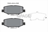Pagid Bremsbelagsatz Scheibenbremse T1822N FüR Jeep Wrangler 3 JK Cherokee KK KA