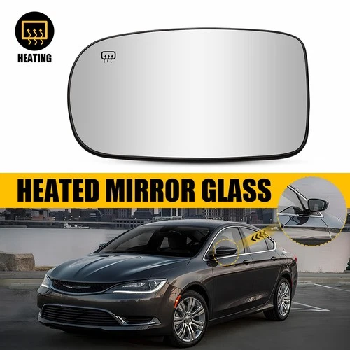 Rear View Heated Mirror Left Glass For 2011-2021 Chrysler 200 Dodge Charger