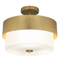 Deckenleuchte Metall Glas E27 Ø 40 Cm Rund In Messing Weiß Modern Deckenlampe