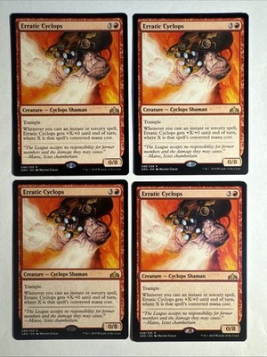 4x Guilds Of Ravnica Erratic Cyclops NM Magic The Gathering Mtg