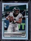 2020 Panini Donruss Optic Jalen Hurts Holo Prizm Rookie RC #164 Eagles