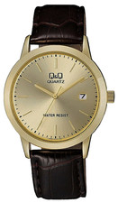 Q&Q by Citizen Business Uhr Herren Armbanduhr Analog Quarz Datum Kunstlederband