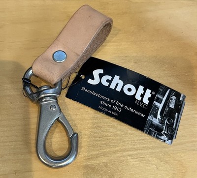 Schott Leather Keychain - Natural