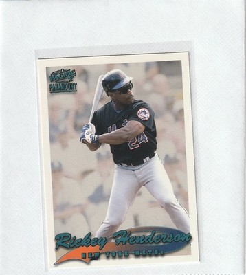 1999 Pacific Paramount Platinum Blue 150 Rickey Henderson /67 - Mets - Rare!