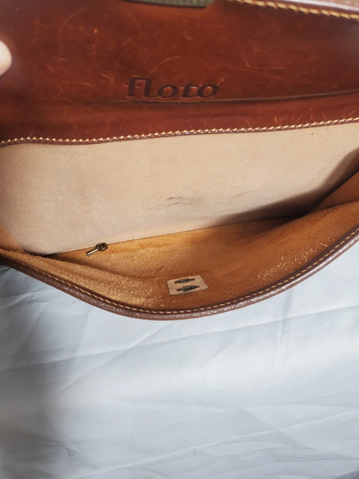 Floto Brown Leather Milano Laptop Sleeve . Made In Italy - Image 4 of 4