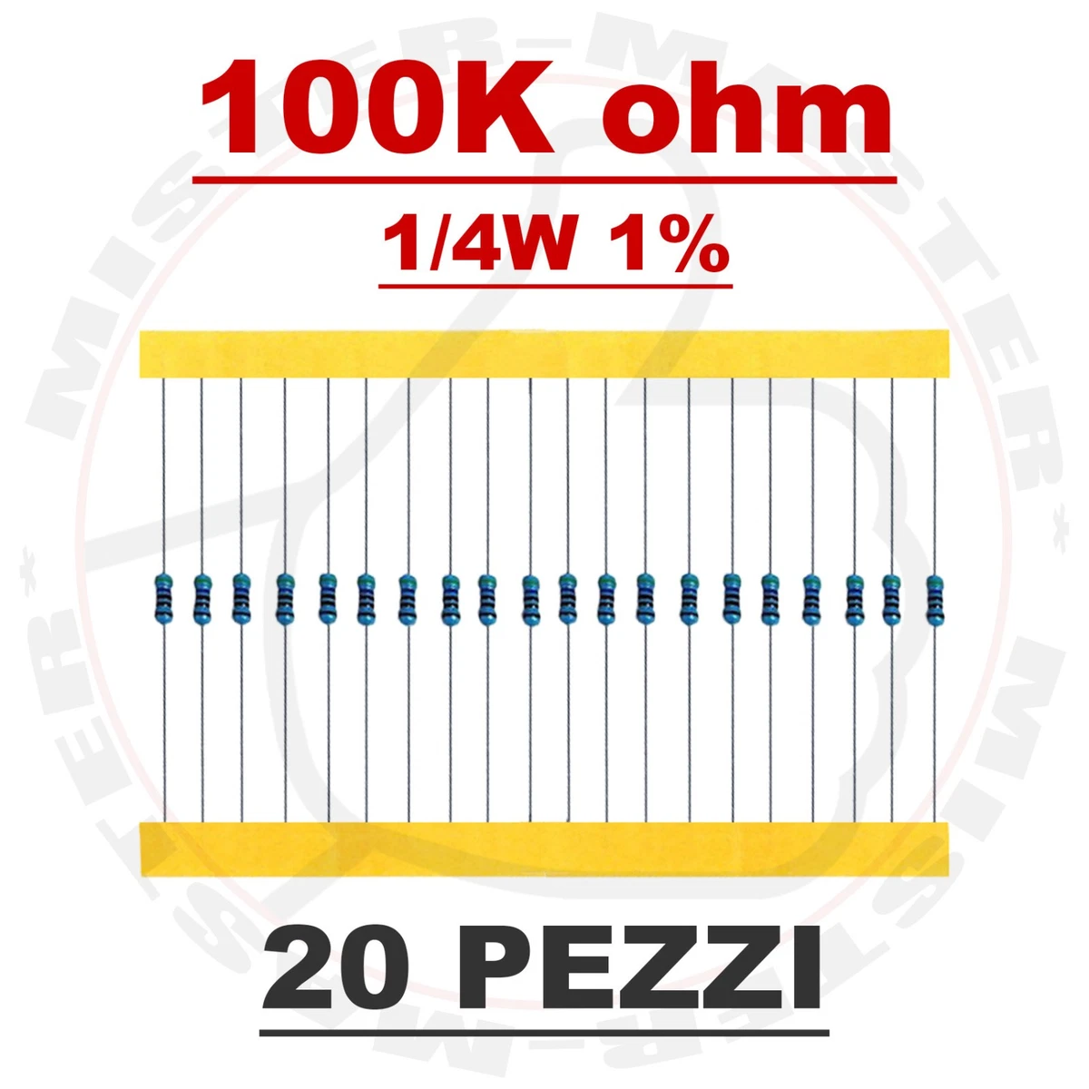 Resistenze 0.25W 5% - Kit Da 30 Pezzi, Valore A Scelta (100 Ohm A 1 KOhm) – Resistor A Strato Di Carbone Elpohl®