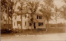 High School Building, CASCO, Maine Real Photo Postcard