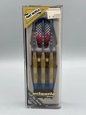 Vintage Dart Set Soft Tips Dart World Blue Hologram 18 Gram Darts