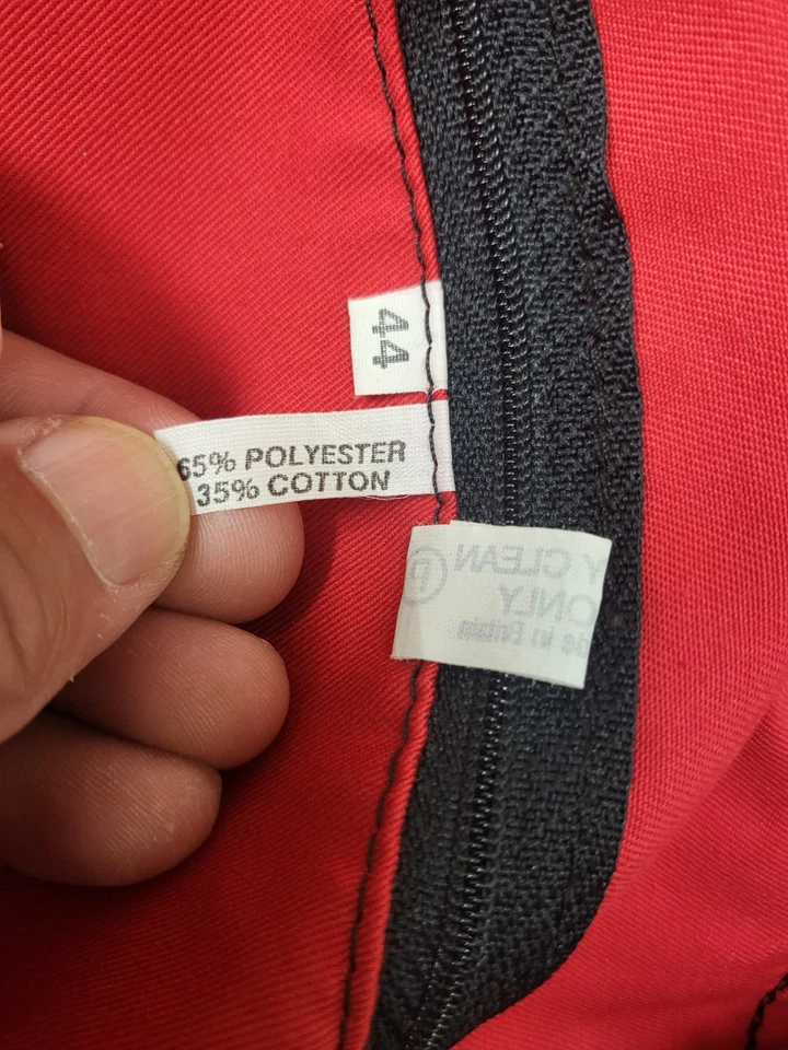 British Sporting Arms Shooting Vest Size 44 Red Black Vintage - Image 3 of 4