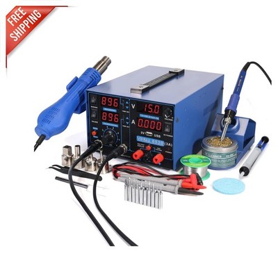 High-Performance 853D Soldering Station & Power Supply - LCD Display, 392-896°F