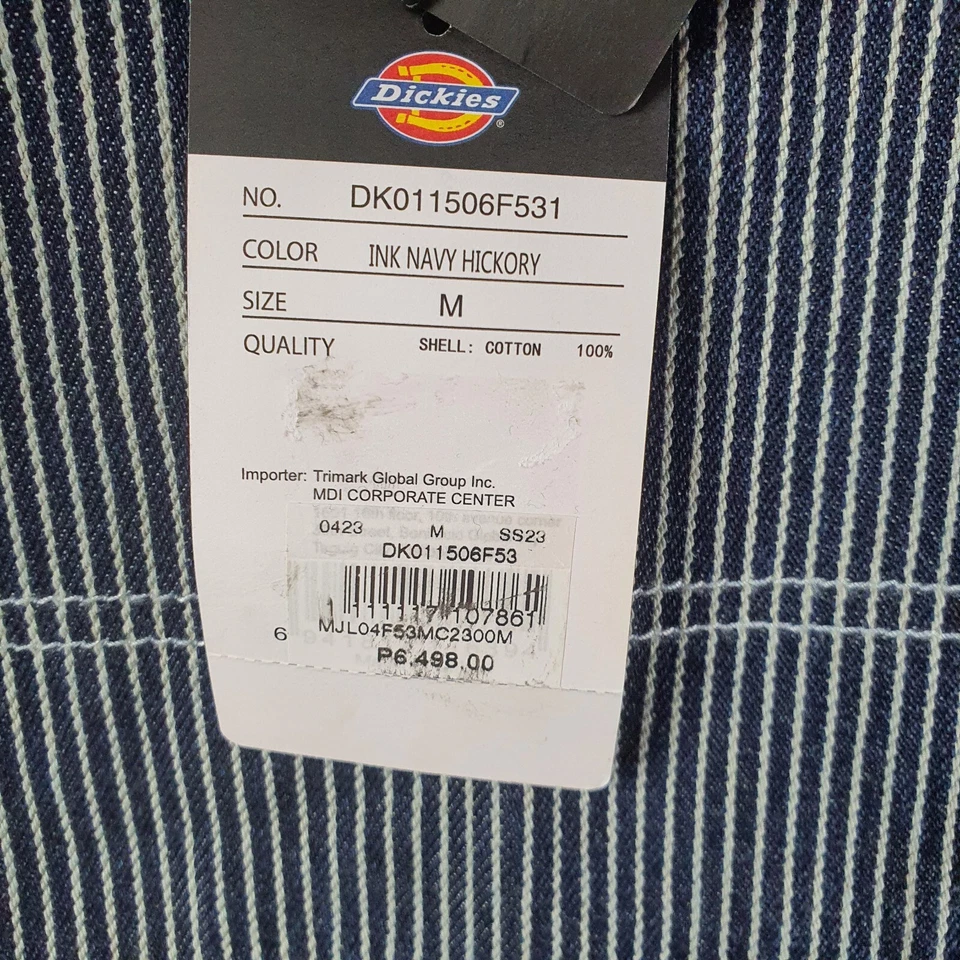 Chaqueta Dickies Para Hombre Mediana Azul Marino Nogal Rayas Blazer De Gran Tamaño NUEVA 8996 Foto 4 de 4