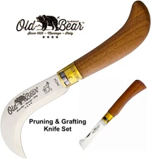 Old Bear® Pruning & Grafting Knife Set for Nurseries / Gardeners - Made In Italy