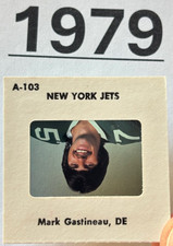 MARK GASTINEAU 1979 NFL FOOTBALL TV MEDIA SLIDE NEW YORK JETS PRE-ROOKIE