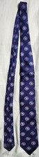 IKE BEHAR New York Men's 100% Silk Tie Vivid Purple Geometric Floral Made in USA