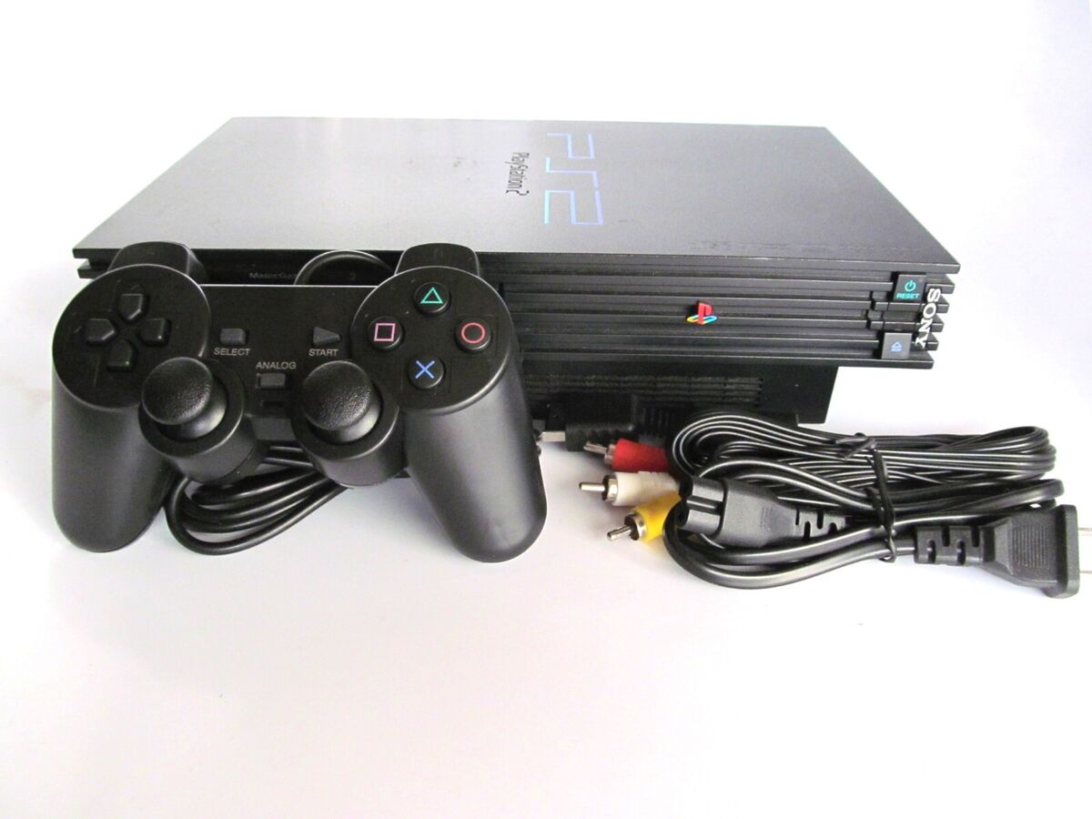 Sony Playstation 2 PS2 Console Bundle 2 Wireless Controllers (Used