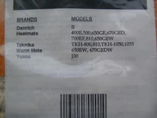 Heat Mate  400E 500 650GE 670GED 700EF 810 650GEW Kerosene Heater Wick+Warm Mate