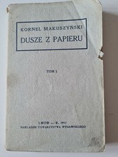 Kornel Makuszynski Dusze z papieru Tom I First Polish Edition 1911 Lwow old book