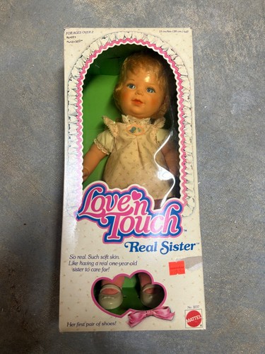 1980 MATTEL LOVE'N TOUCH 15" TALL REAL SISTER DOLL NEW IN DAMAGED BOX #3237