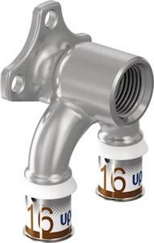 Uponor S-Press U Wandscheibe Smart Aqua, Doppel Armaturenanschluss, 16/20 x 1/2" - Bild 1 von 5