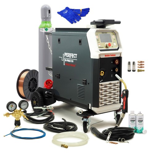 SET PERFECT™ 250Amp 4in1 MIG/MAG WIG Bi-Pulse Synergie Schweißgerät 4 Rollen - Bild 10 von 11
