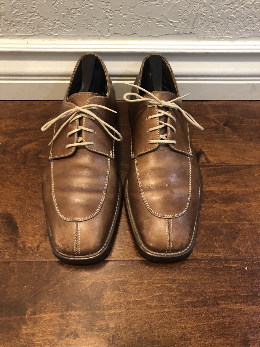 Michael Toschi Carbonlite Brown Leather Oxford Apron Split  display picture 3