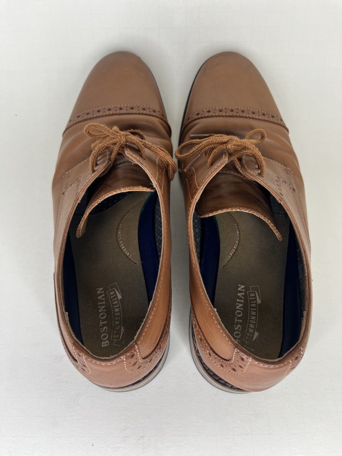 SAOLA Abito casual Bostonian Oxford Commonwealth 16501 uomo 9 W pelle morbida marrone