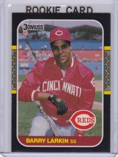 BARRY LARKIN 1987 Donruss BASEBALL ROOKIE CARD Cincinnati Reds RC MLB HOFer