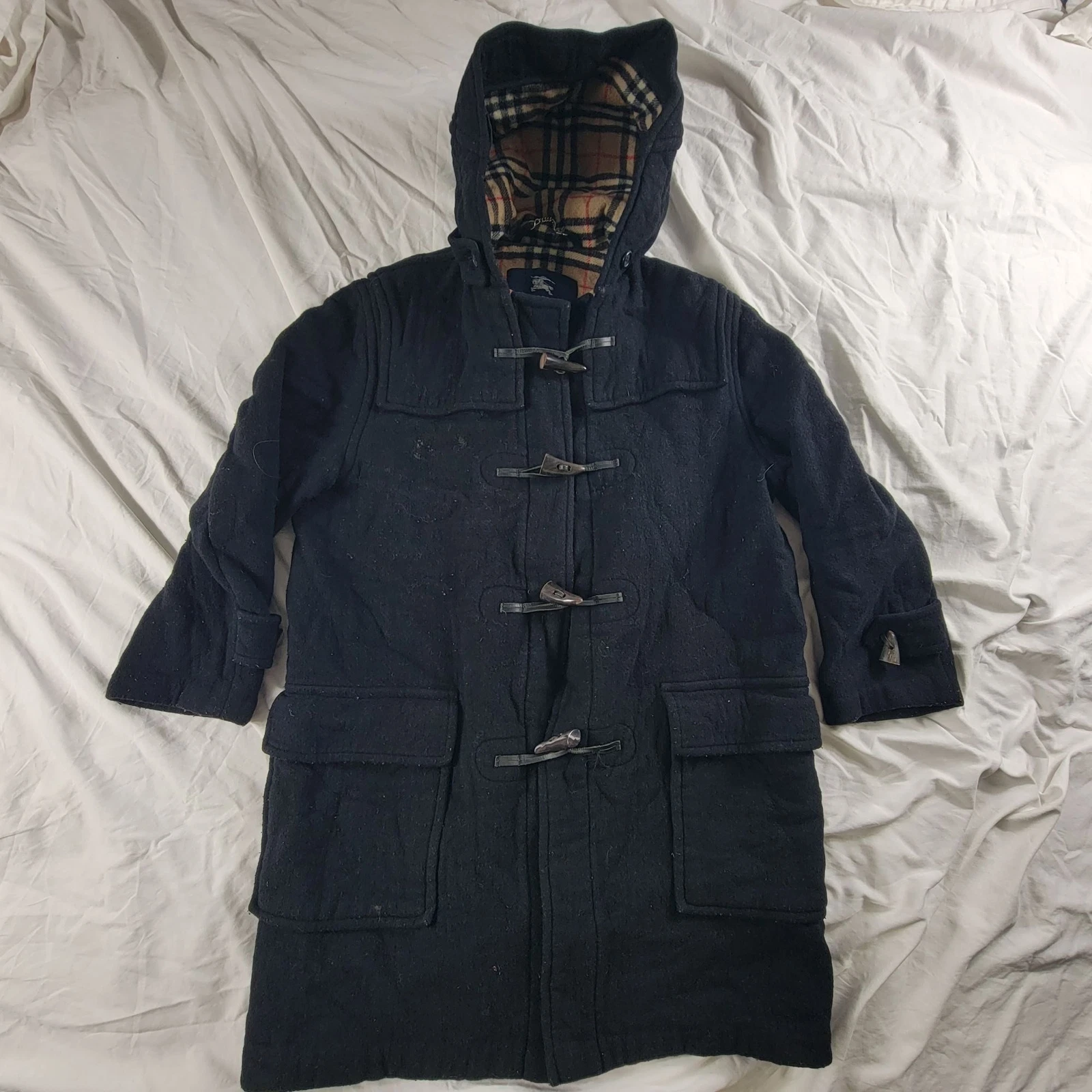 Burberry S S L borsone 99 taglia 12 cappotto nero normale all'aperto formale casual