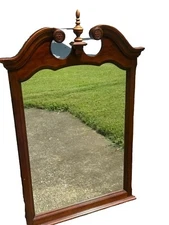Universal Furniture Cherry Traditional Style 33" Dresser / Wall Pediment Mirror