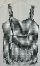 DRESSBARN cami top shell tank shirt Small 6 or 8 Bust 36 NWOT Black&White 