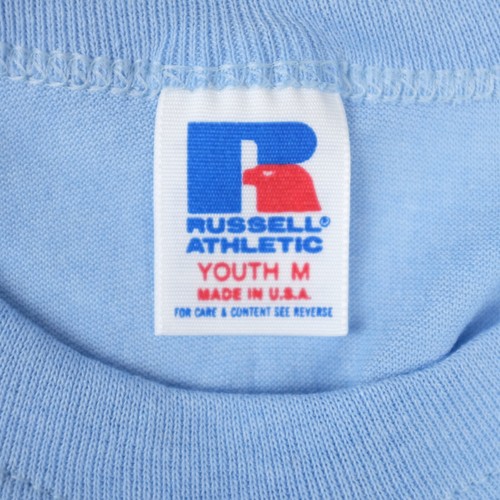 VINTAGE Russell Athletic Lot of 3 Youth M Light Blue Short Sleeve T-Shirts 80's - Picture 8 of 10