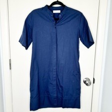 Everlane Navy Blue Cotton Shirt Dress Size 2