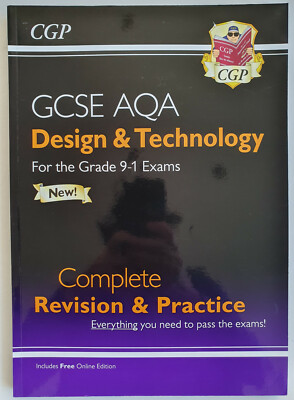 NEW CGP   GCSE 9-1 AQA DESIGN & TECHNOLOGY COMPLETE REVISION & PRACTICE 