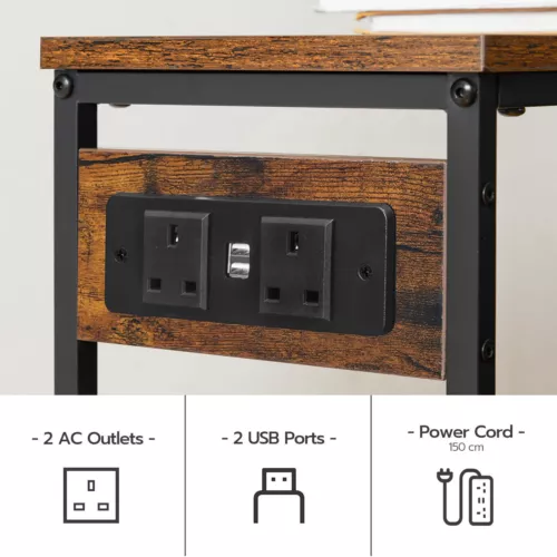 Konsolentisch mit Ladestation Flurtisch Sofatisch Vitrinentisch - Bild 8 von 23