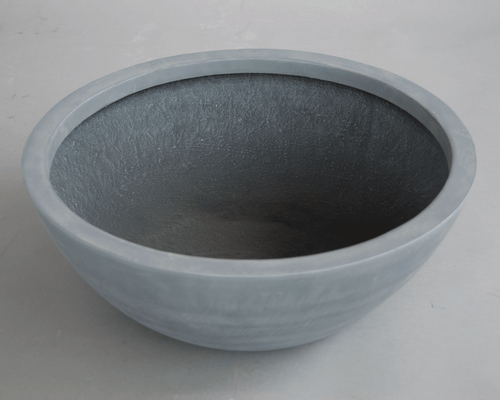 Elegant Einrichten | Pflanzkübel | Fiberglas | rund | D34xH12cm | grau. - Bild 2 von 9